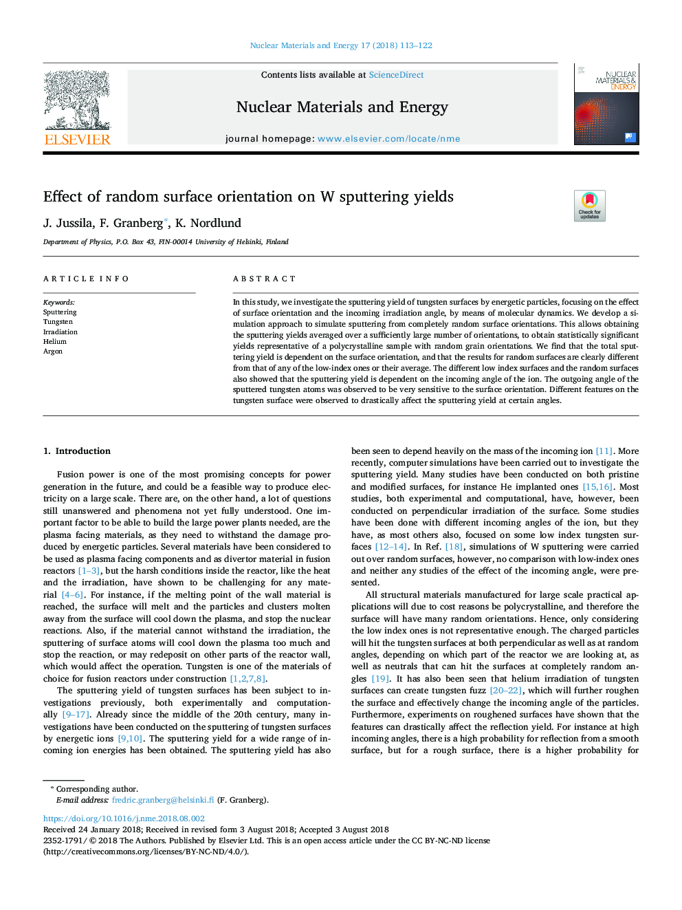 Effect of random surface orientation on W sputtering yields