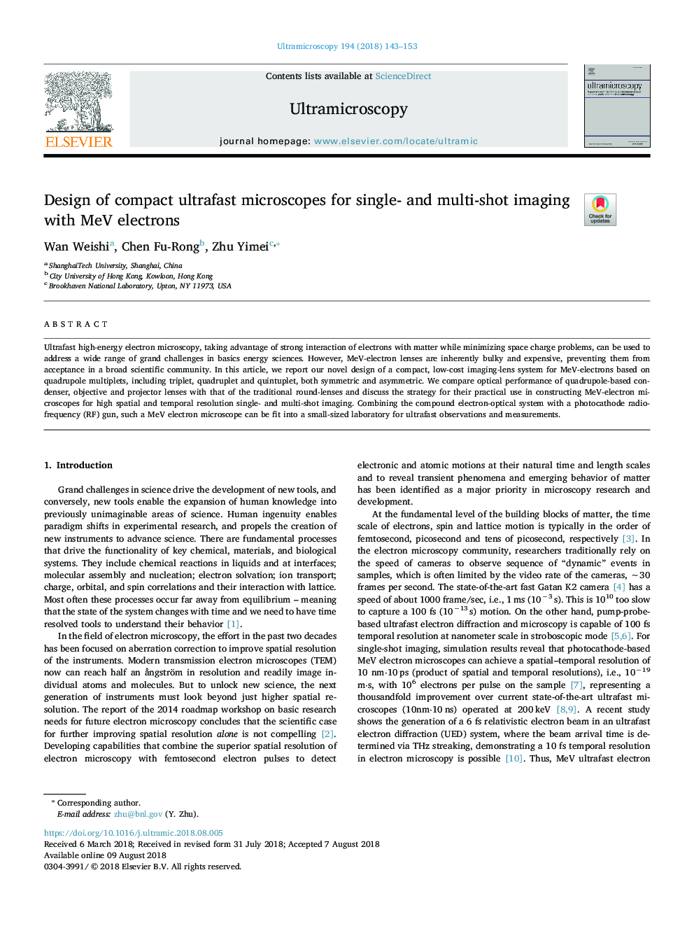 Design of compact ultrafast microscopes for single- and multi-shot imaging with MeV electrons
