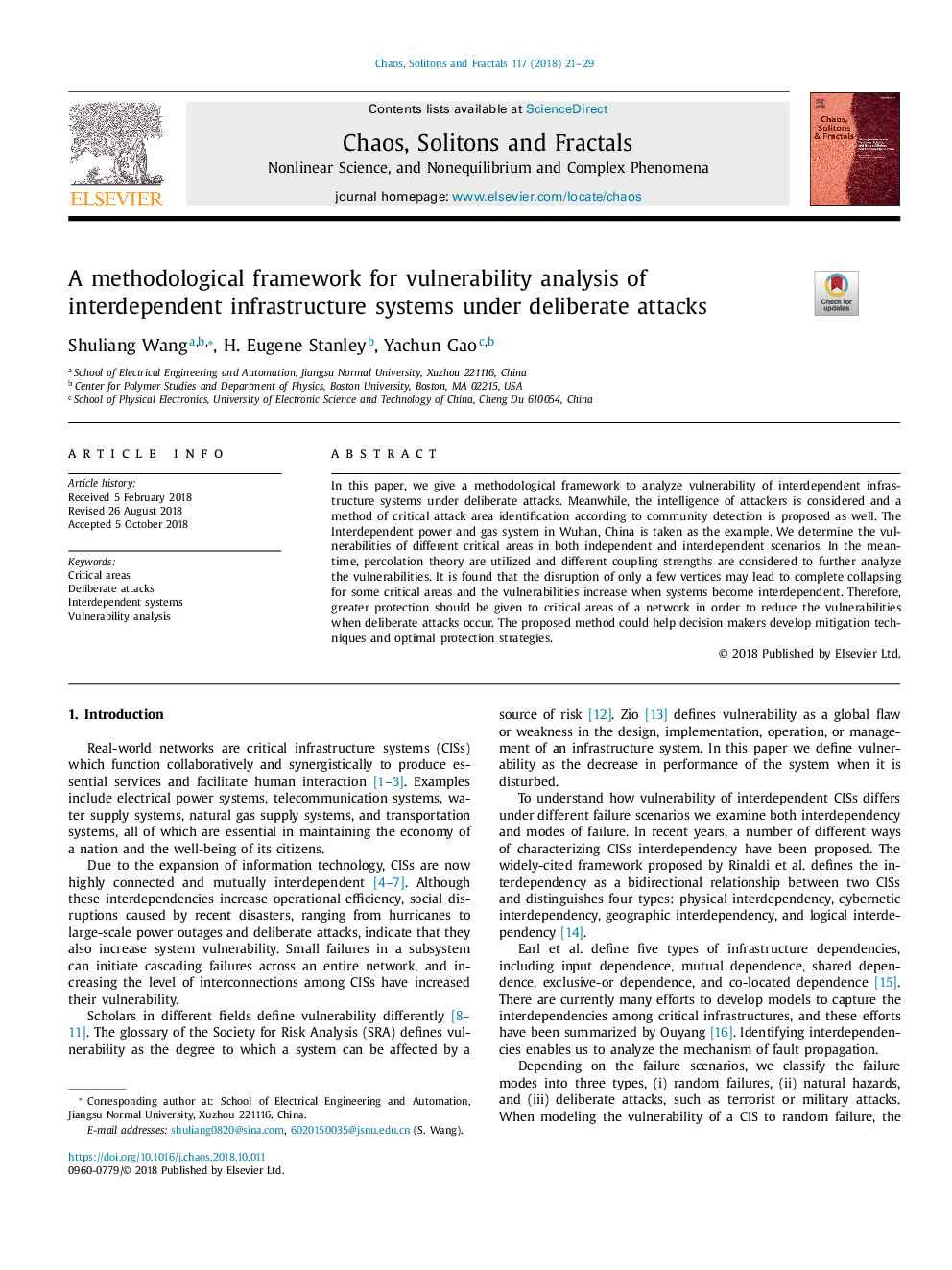 A methodological framework for vulnerability analysis of interdependent infrastructure systems under deliberate attacks