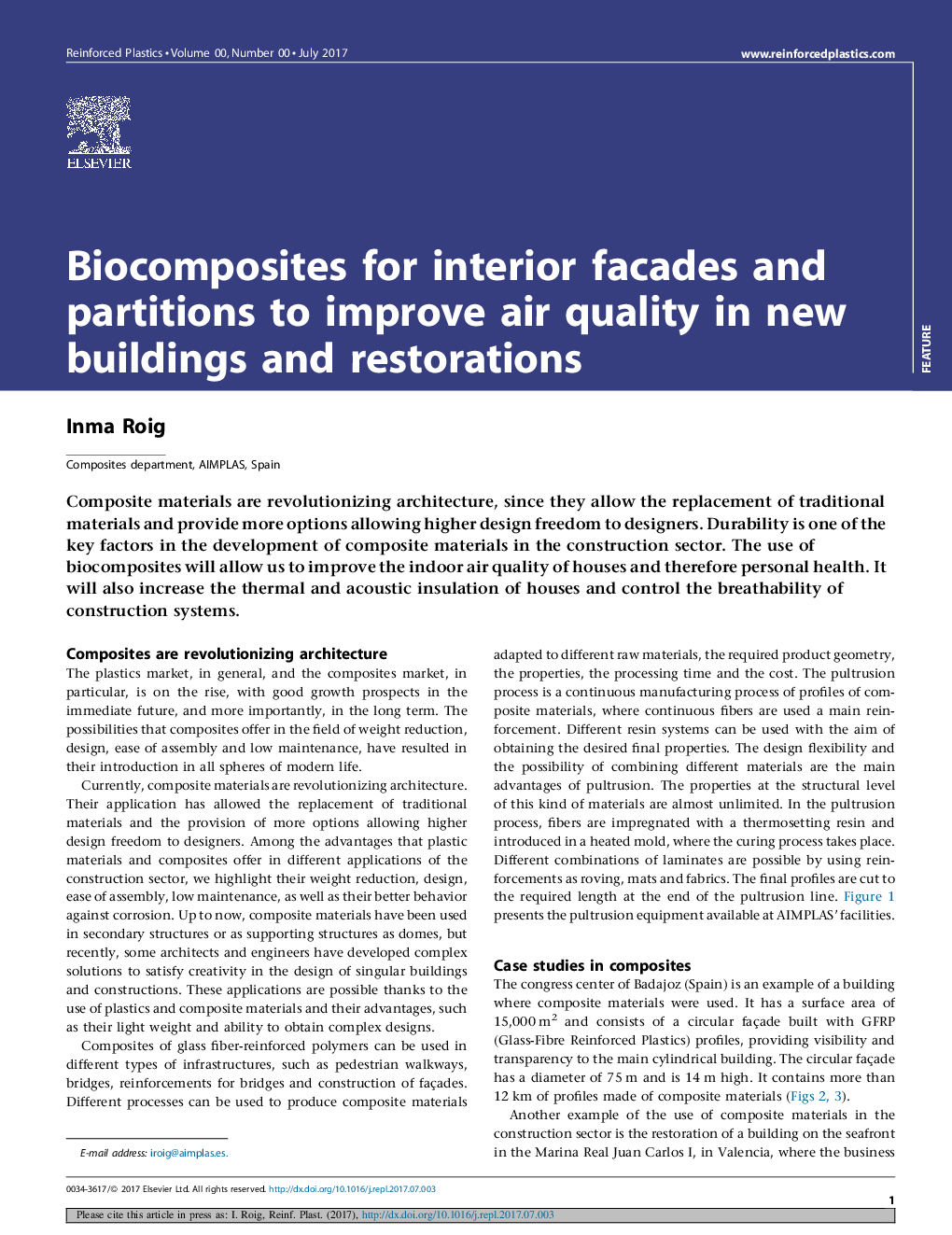 Biocomposites for interior facades and partitions to improve air quality in new buildings and restorations