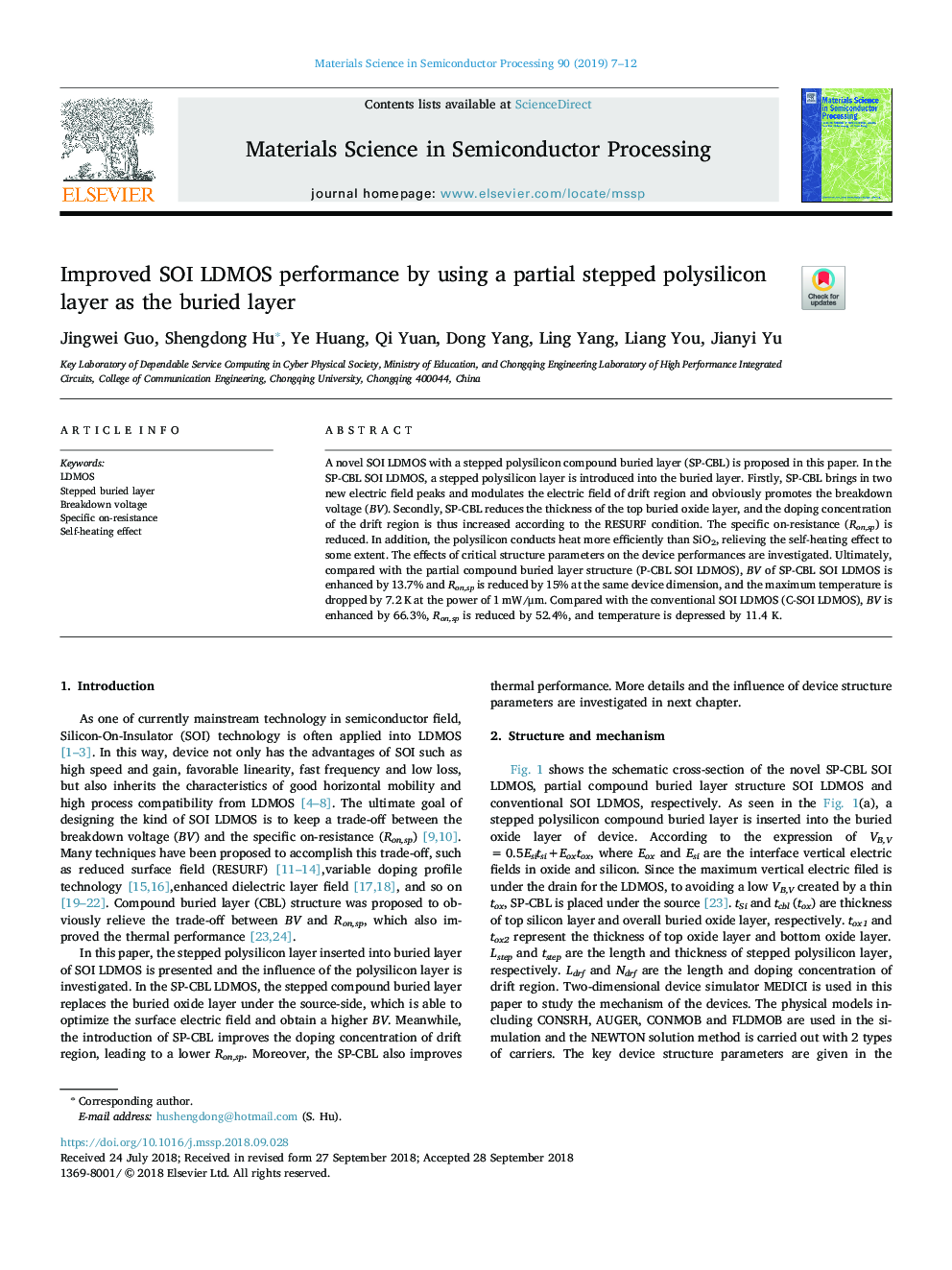 Improved SOI LDMOS performance by using a partial stepped polysilicon layer as the buried layer