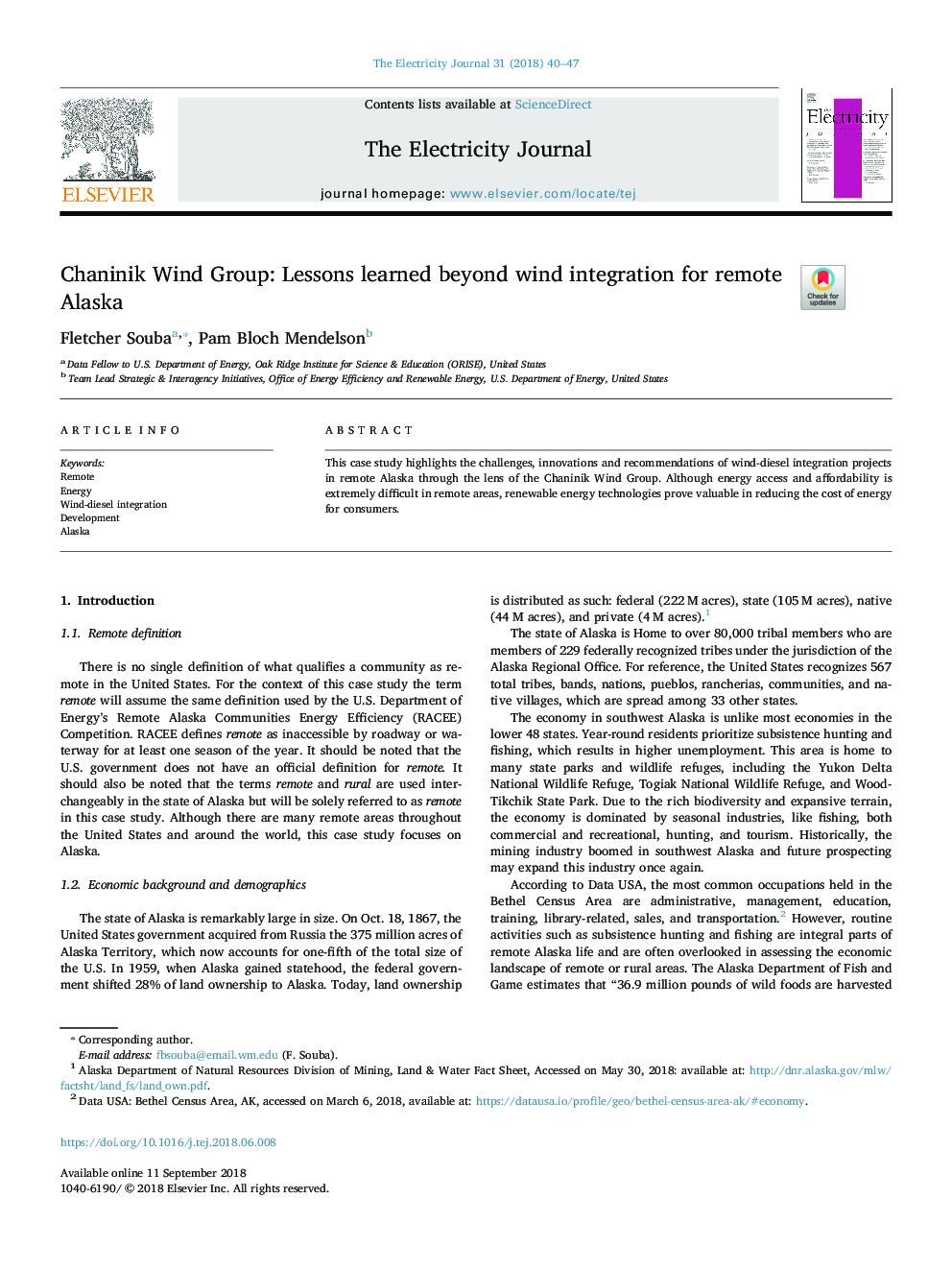 Chaninik Wind Group: Lessons learned beyond wind integration for remote Alaska