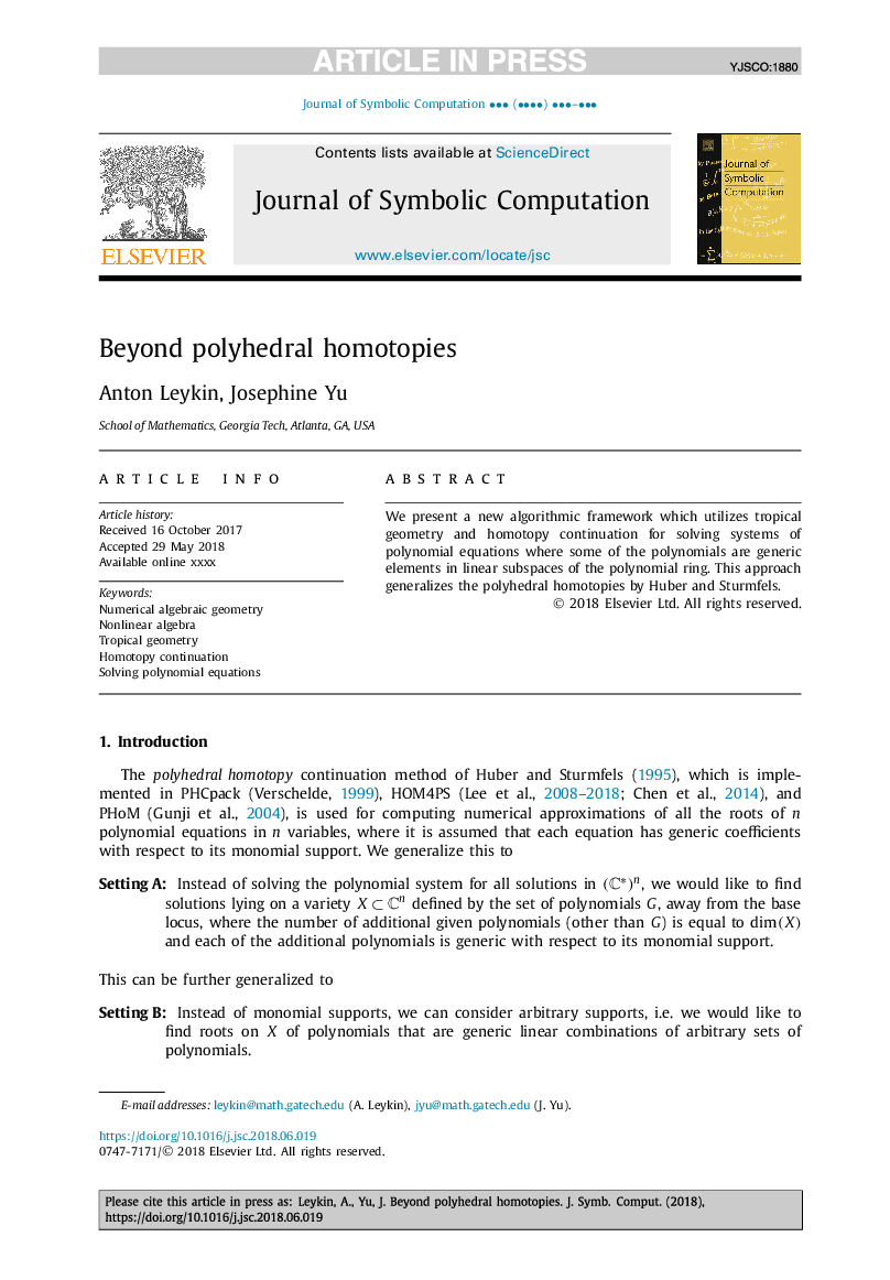 Beyond polyhedral homotopies