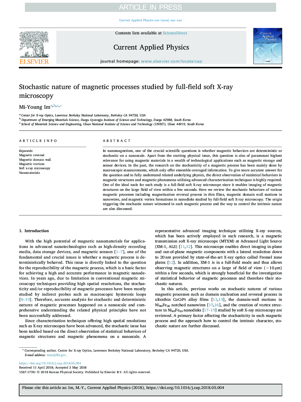 Stochastic nature of magnetic processes studied by full-field soft X-ray microscopy