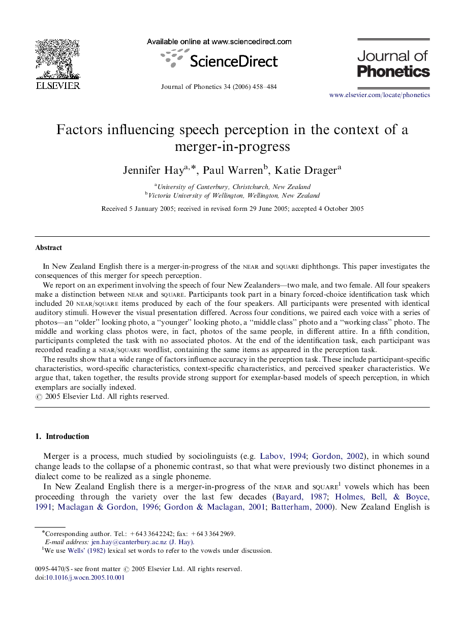 Factors influencing speech perception in the context of a merger-in-progress