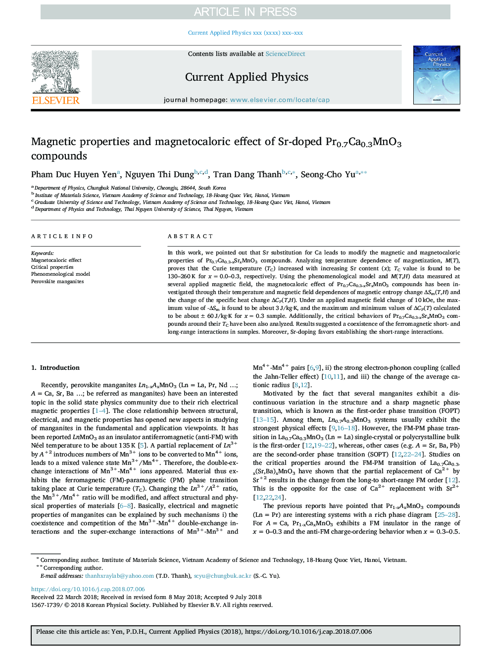 Magnetic properties and magnetocaloric effect of Sr-doped Pr0.7Ca0.3MnO3 compounds