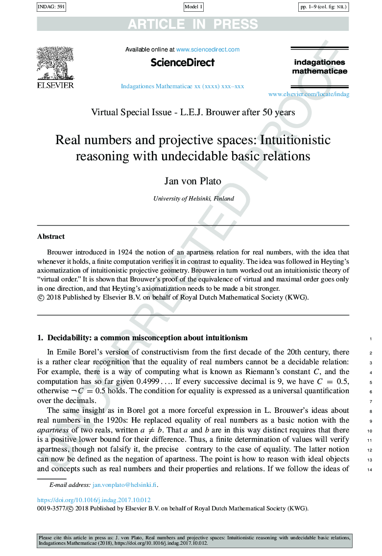 Real numbers and projective spaces: Intuitionistic reasoning with undecidable basic relations