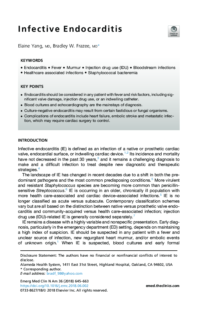 Infective Endocarditis