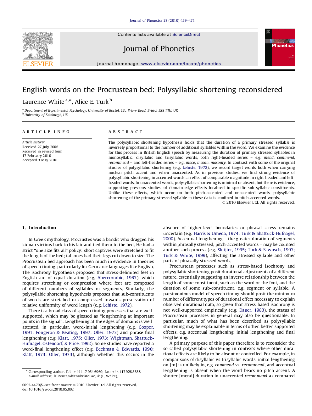 English words on the Procrustean bed: Polysyllabic shortening reconsidered