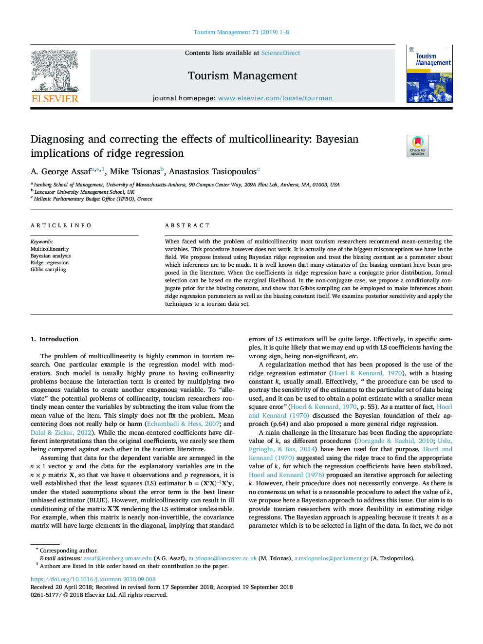 Diagnosing and correcting the effects of multicollinearity: Bayesian implications of ridge regression