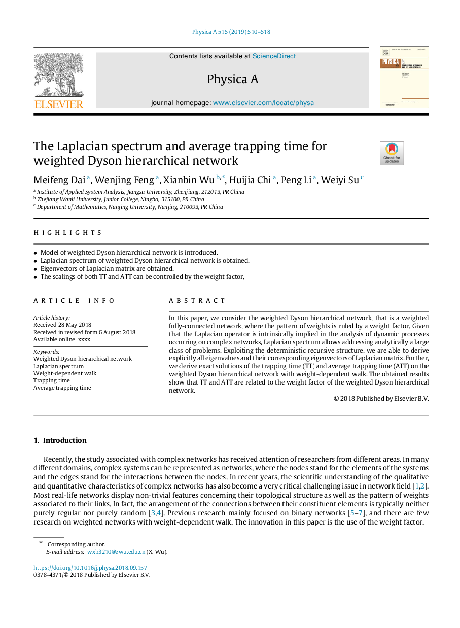 The Laplacian spectrum and average trapping time for weighted Dyson hierarchical network