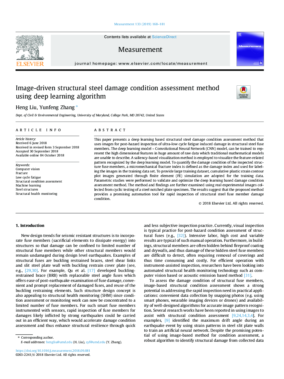 Image-driven structural steel damage condition assessment method using deep learning algorithm