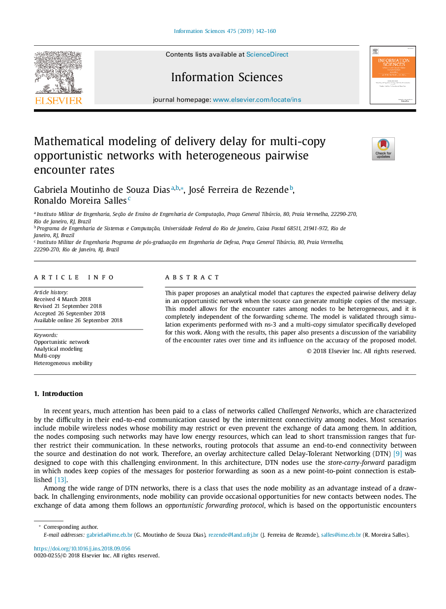 Mathematical modeling of delivery delay for multi-copy opportunistic networks with heterogeneous pairwise encounter rates