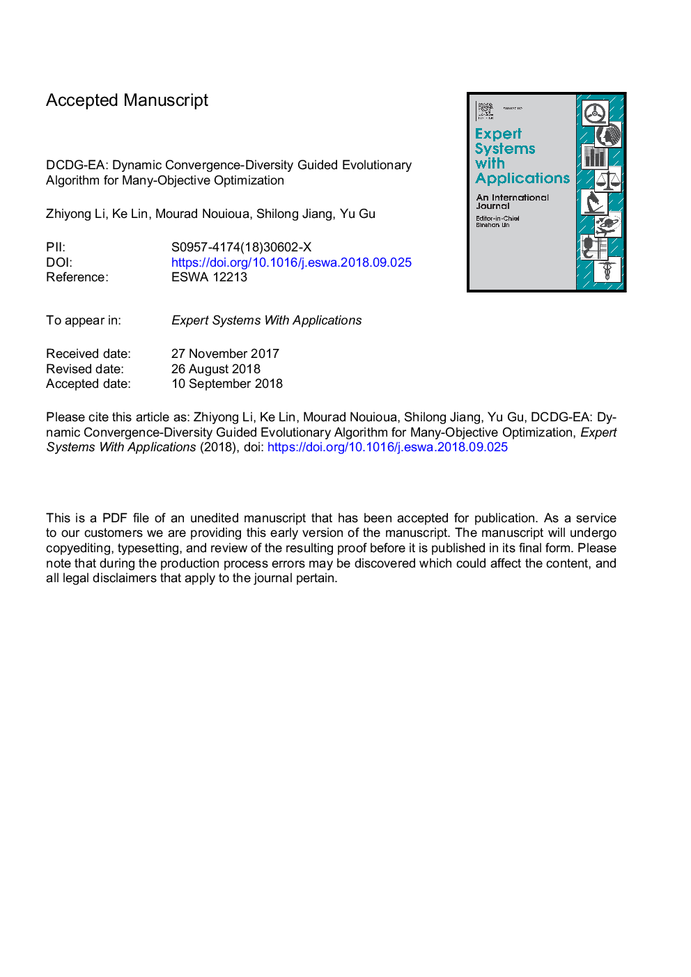 DCDG-EA: Dynamic convergence-diversity guided evolutionary algorithm for many-objective optimization