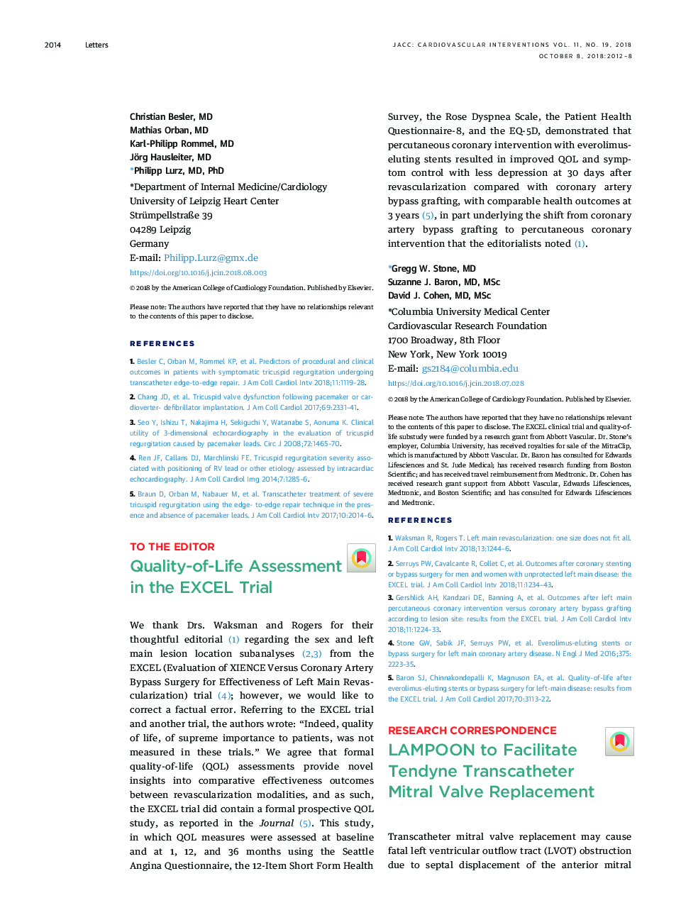 LAMPOON to Facilitate Tendyne Transcatheter Mitral Valve Replacement