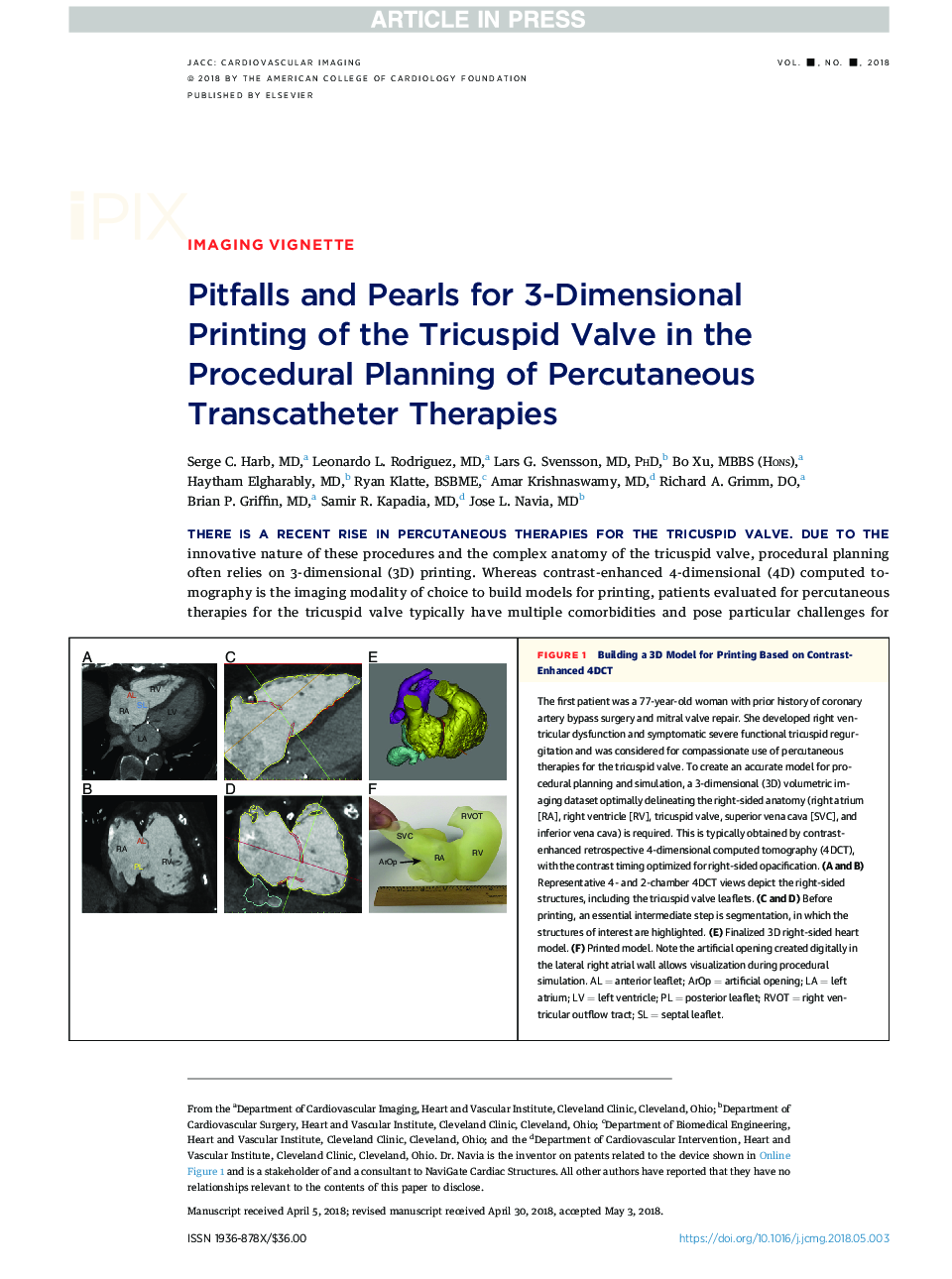 Pitfalls and Pearls for 3-Dimensional Printing of the Tricuspid Valve in the Procedural Planning of Percutaneous Transcatheter Therapies