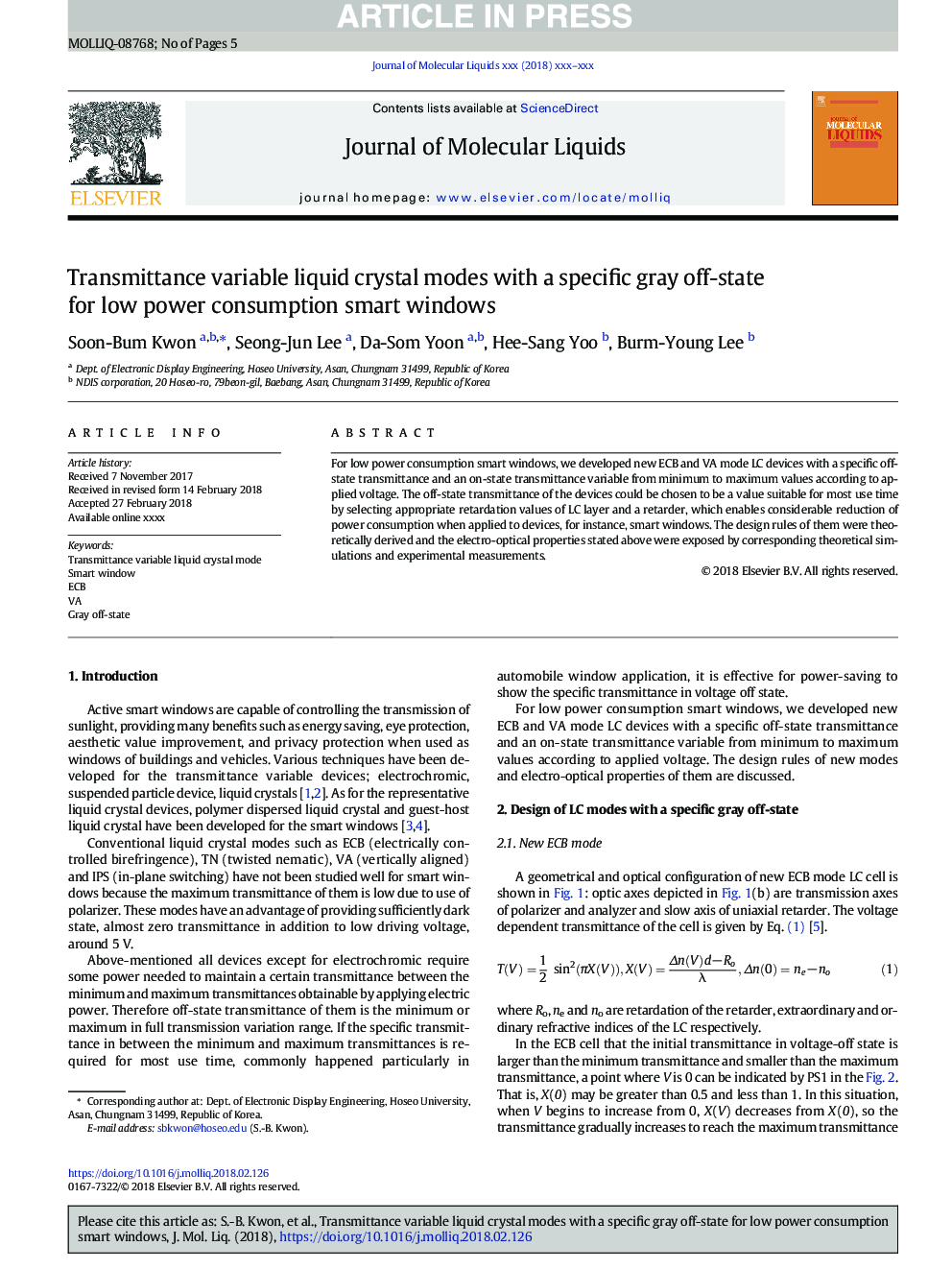 Transmittance variable liquid crystal modes with a specific gray off-state for low power consumption smart windows