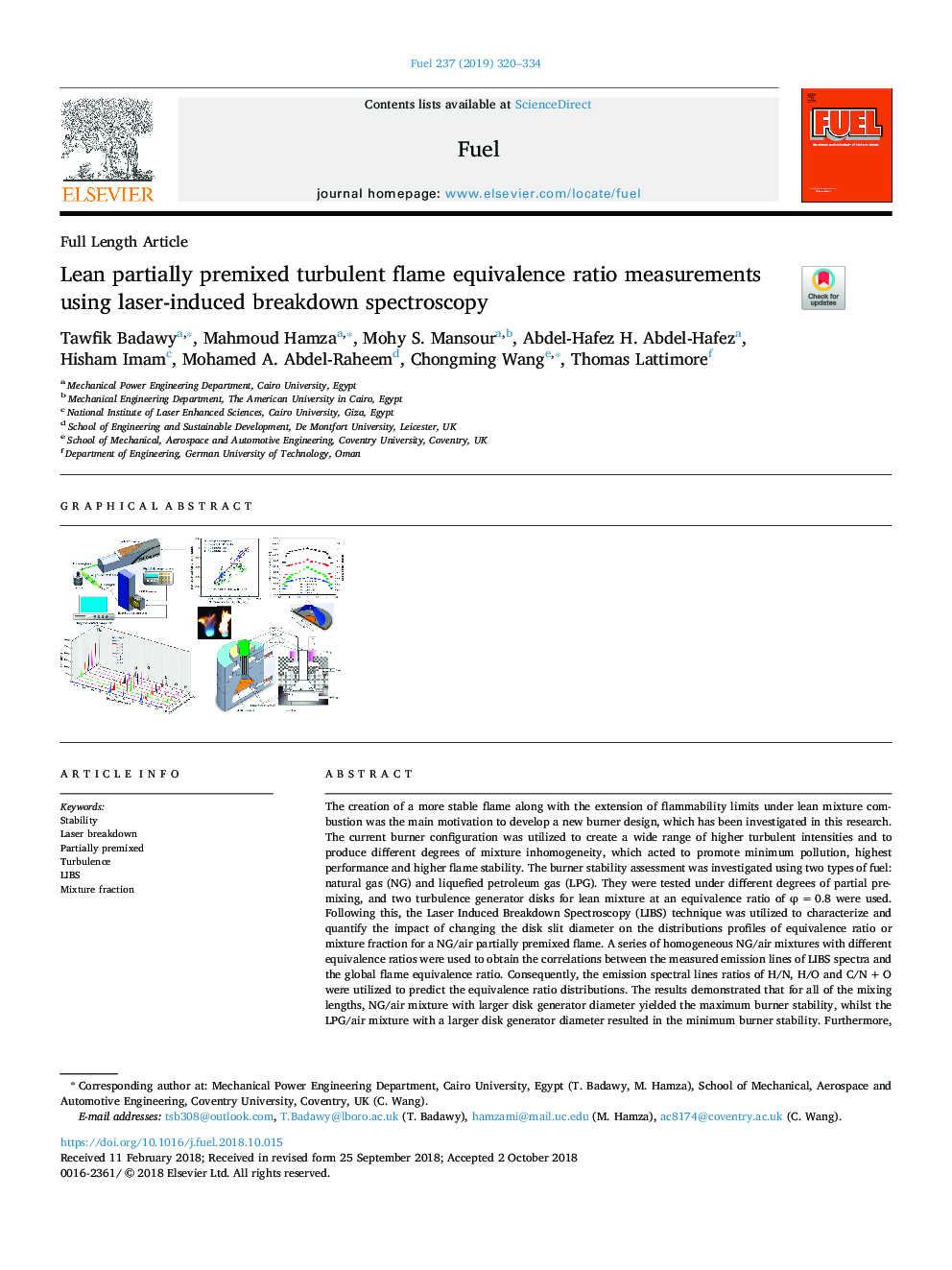 Lean partially premixed turbulent flame equivalence ratio measurements using laser-induced breakdown spectroscopy