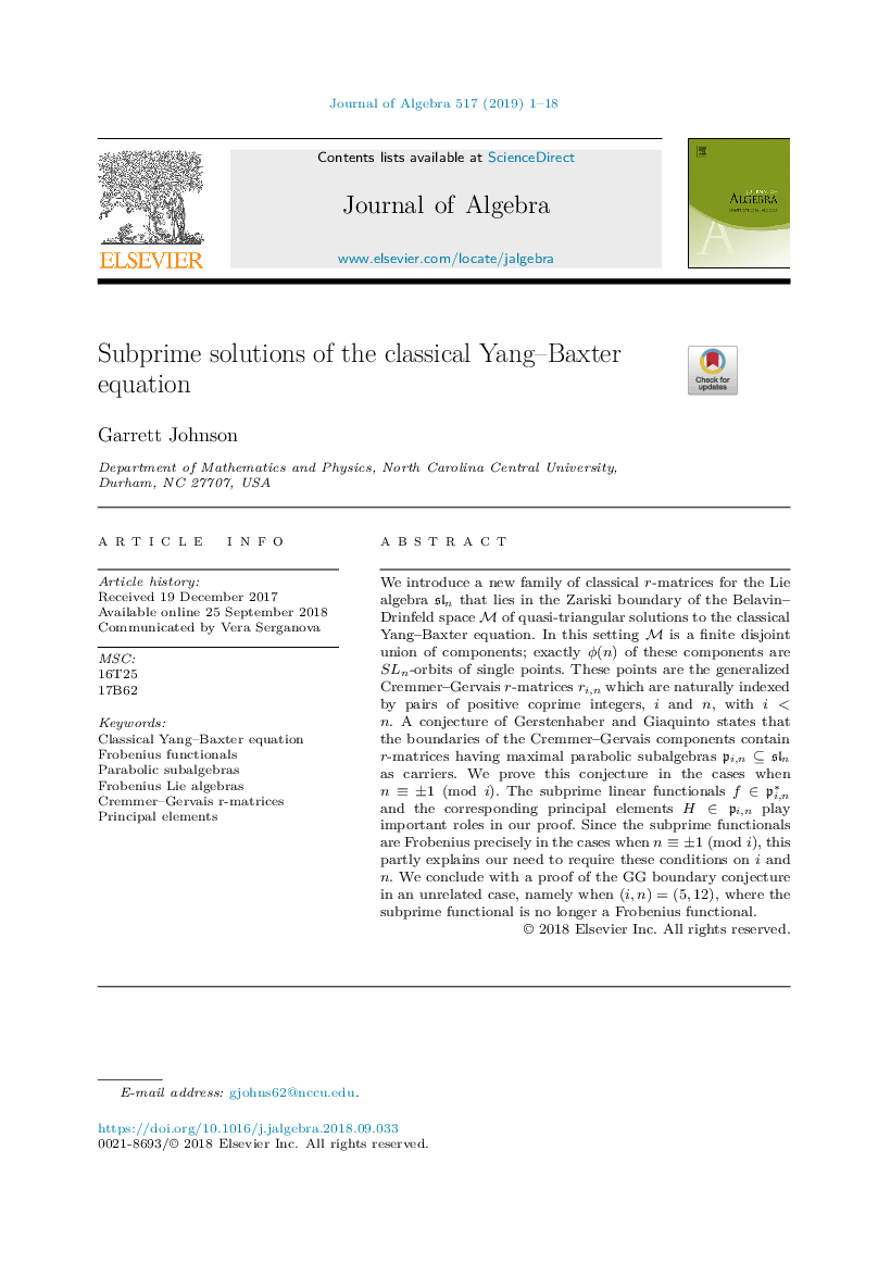 Subprime solutions of the classical Yang-Baxter equation