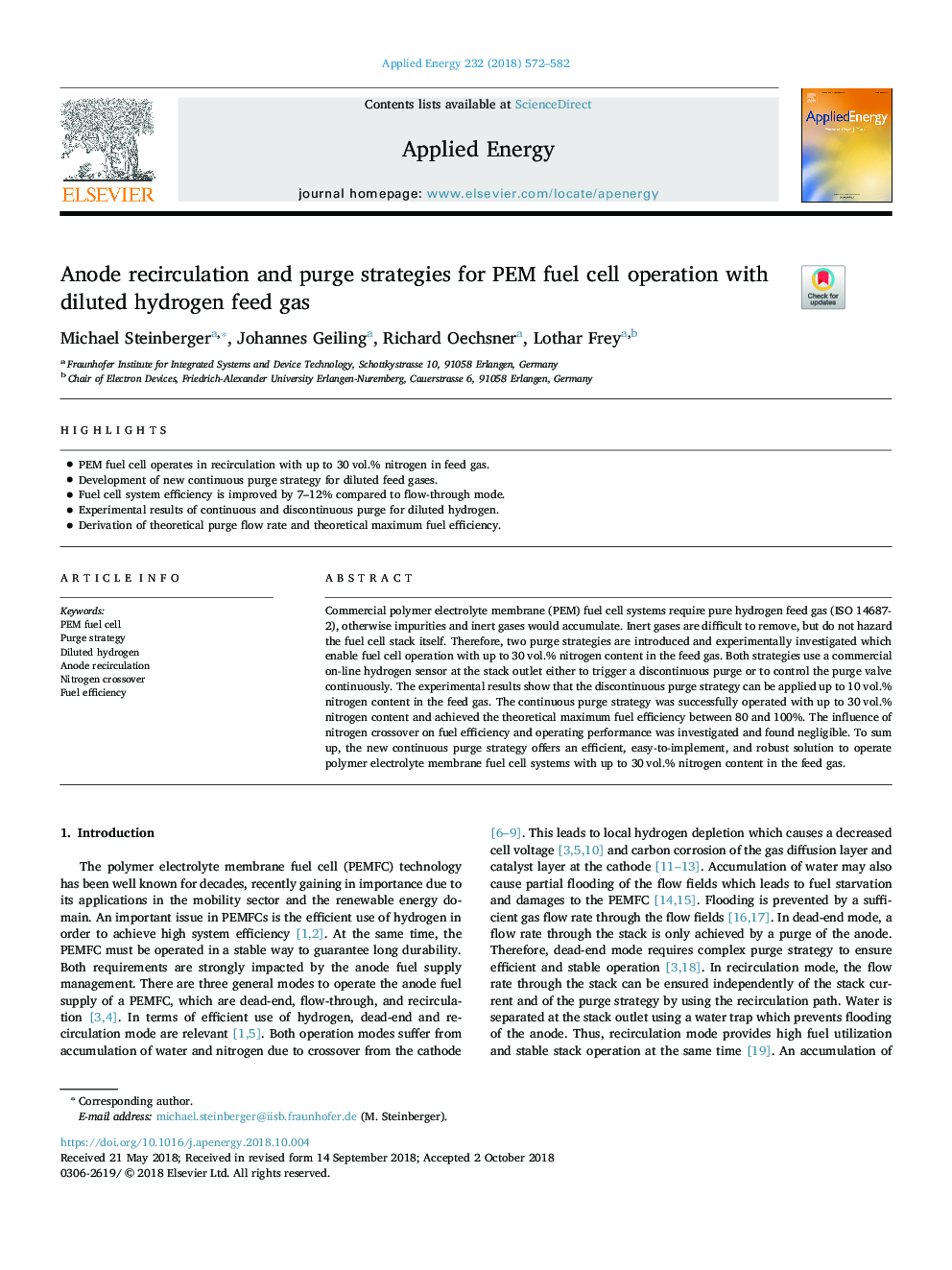 Anode recirculation and purge strategies for PEM fuel cell operation with diluted hydrogen feed gas