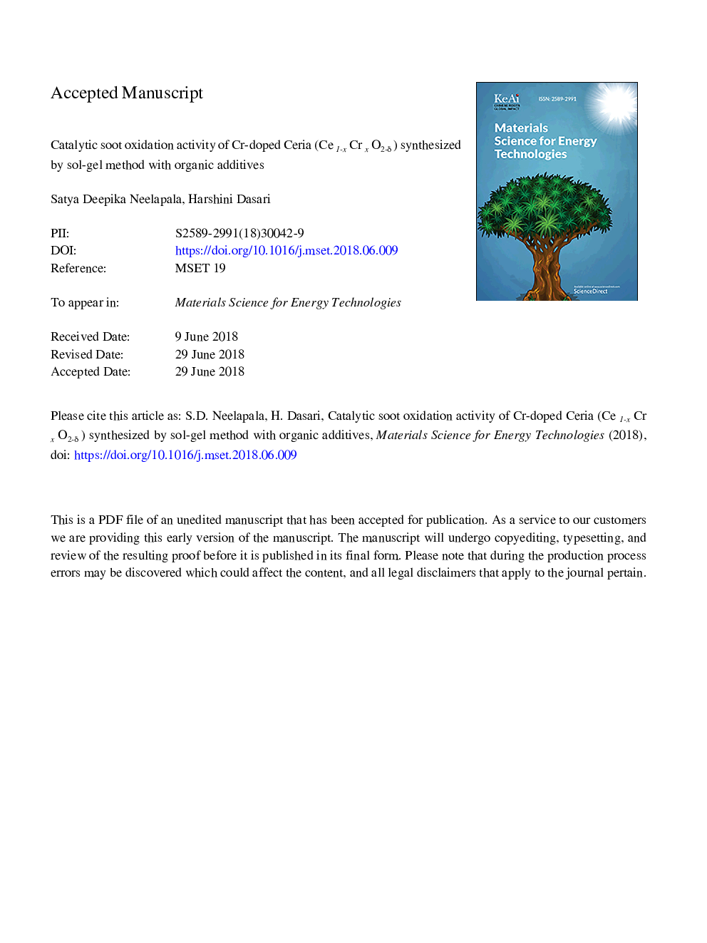 Catalytic soot oxidation activity of Cr-doped ceria (Ce1-xCrxO2-Î´) synthesized by sol-gel method with organic additives