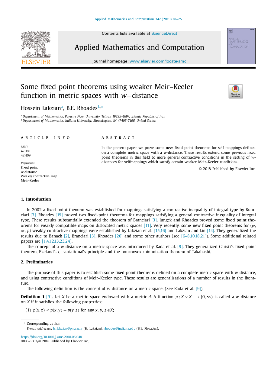 Some fixed point theorems using weaker Meir-Keeler function in metric spaces with wâdistance