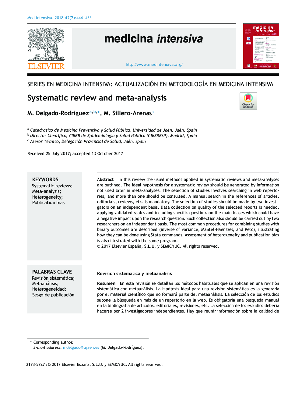 Systematic review and meta-analysis
