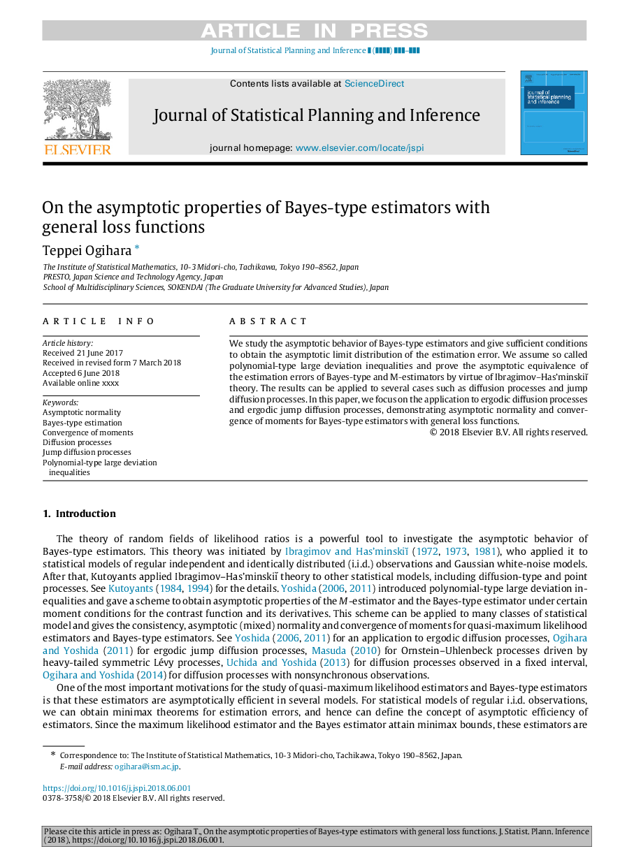 On the asymptotic properties of Bayes-type estimators with general loss functions