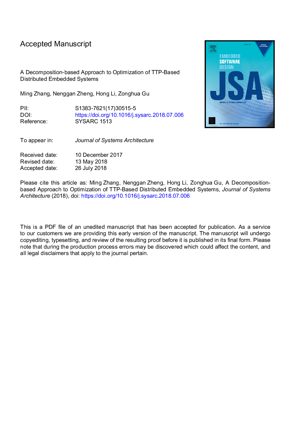 A decomposition-based approach to optimization of TTP-based distributed embedded systems