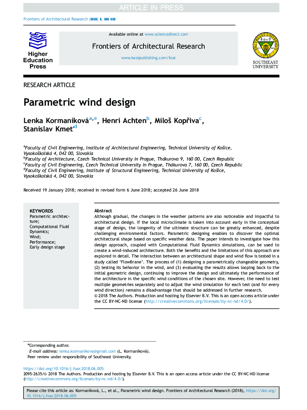 پارامتر طراحی باد