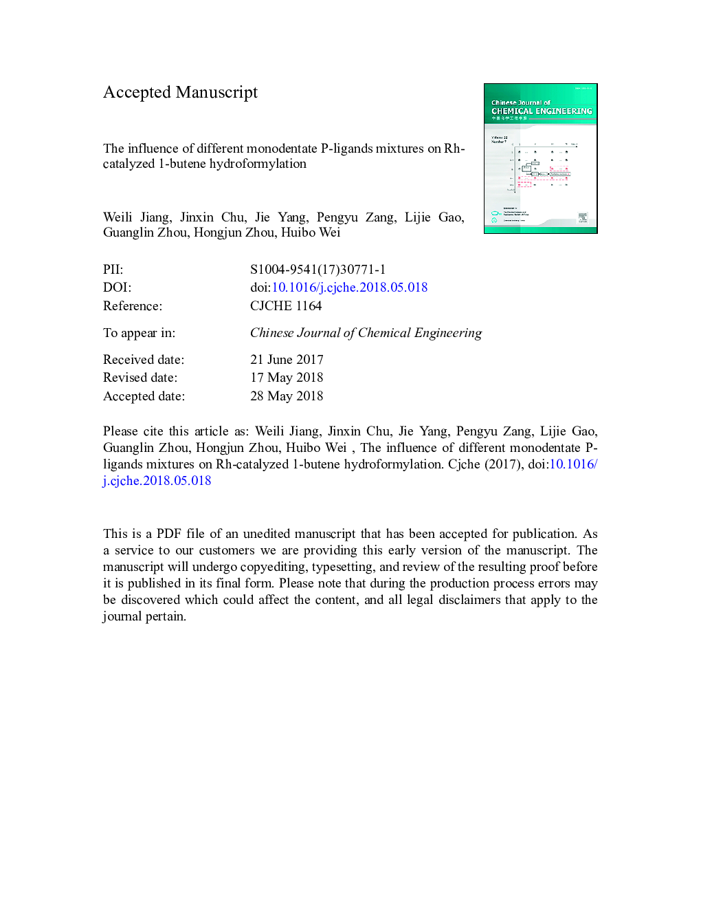 The influence of different monodentate P-ligand mixtures on Rh-catalyzed 1-butene hydroformylation