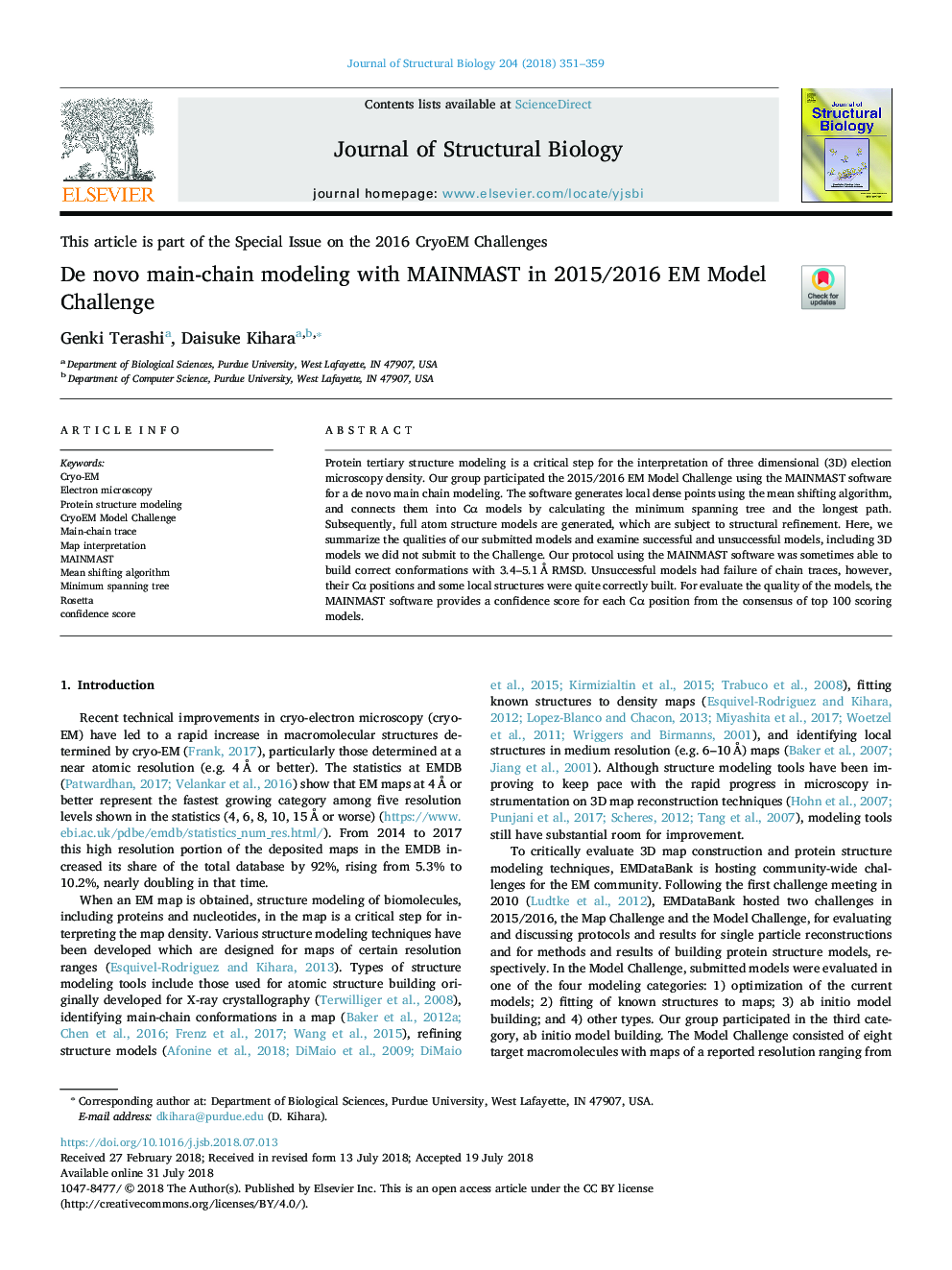 De novo main-chain modeling with MAINMAST in 2015/2016 EM Model Challenge