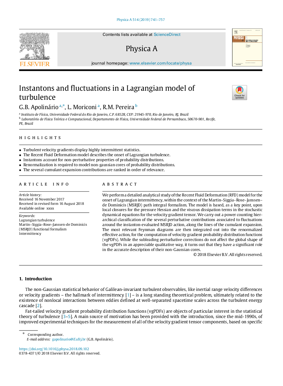 Instantons and fluctuations in a Lagrangian model of turbulence