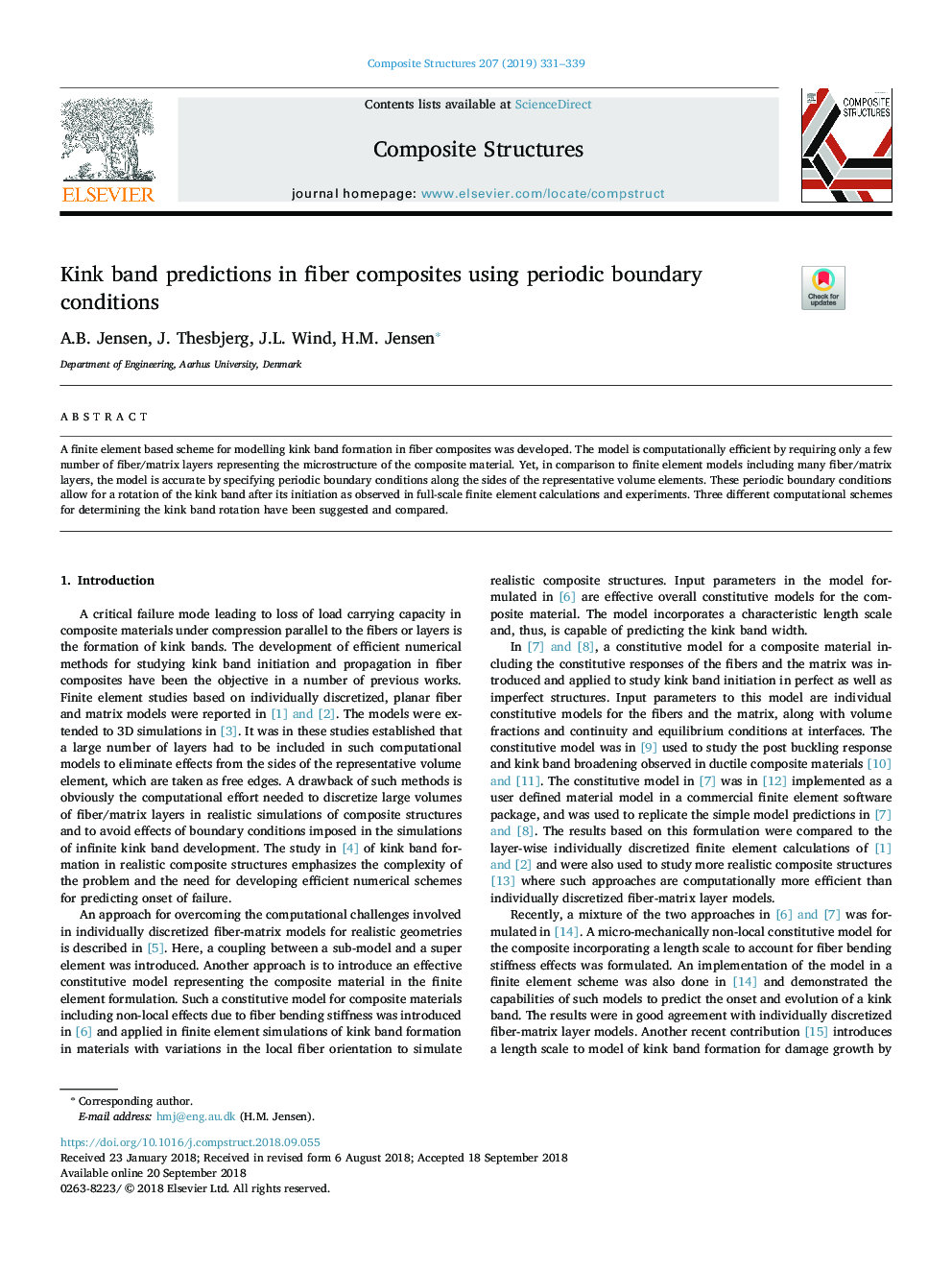 Kink band predictions in fiber composites using periodic boundary conditions