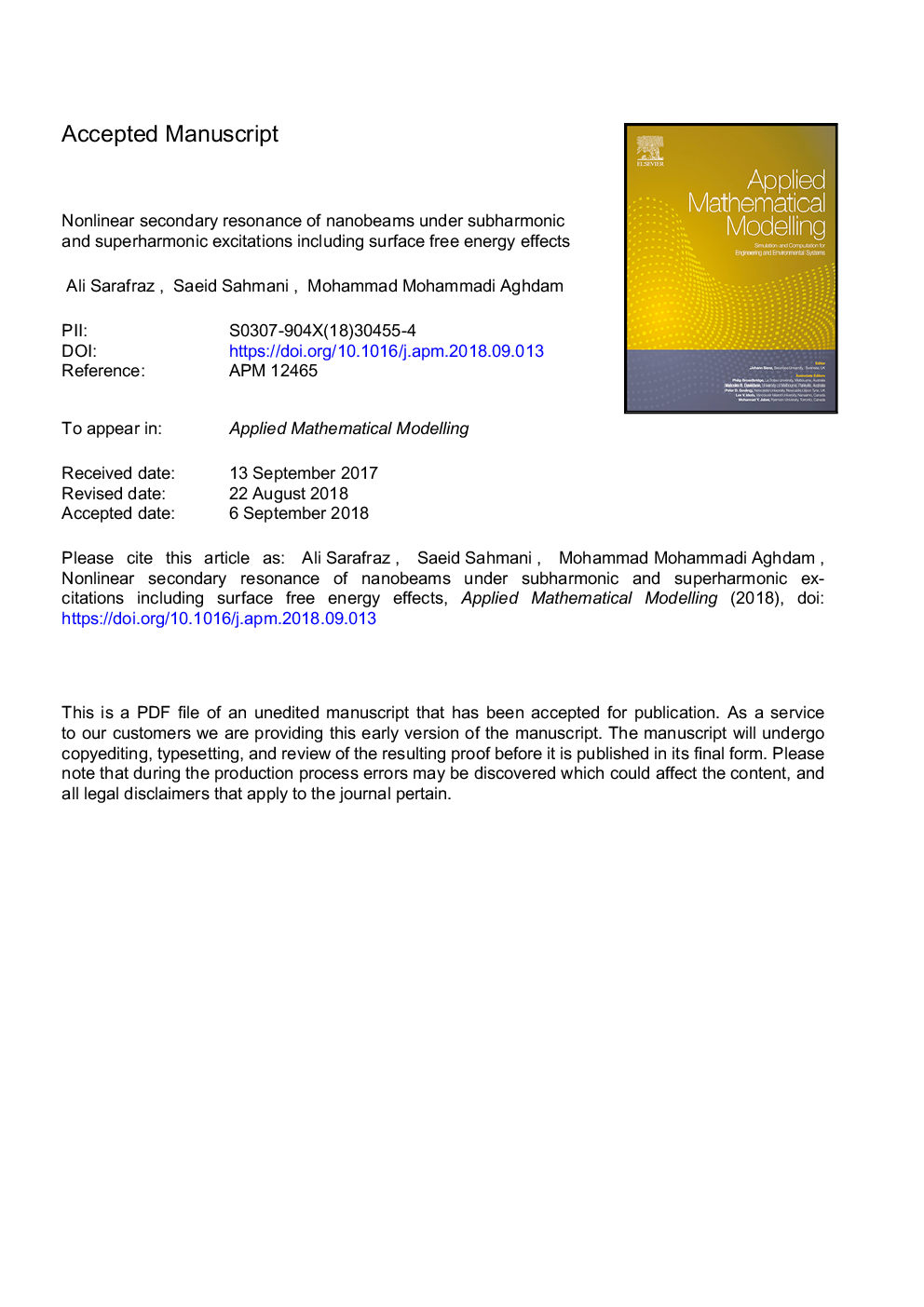 Nonlinear secondary resonance of nanobeams under subharmonic and superharmonic excitations including surface free energy effects