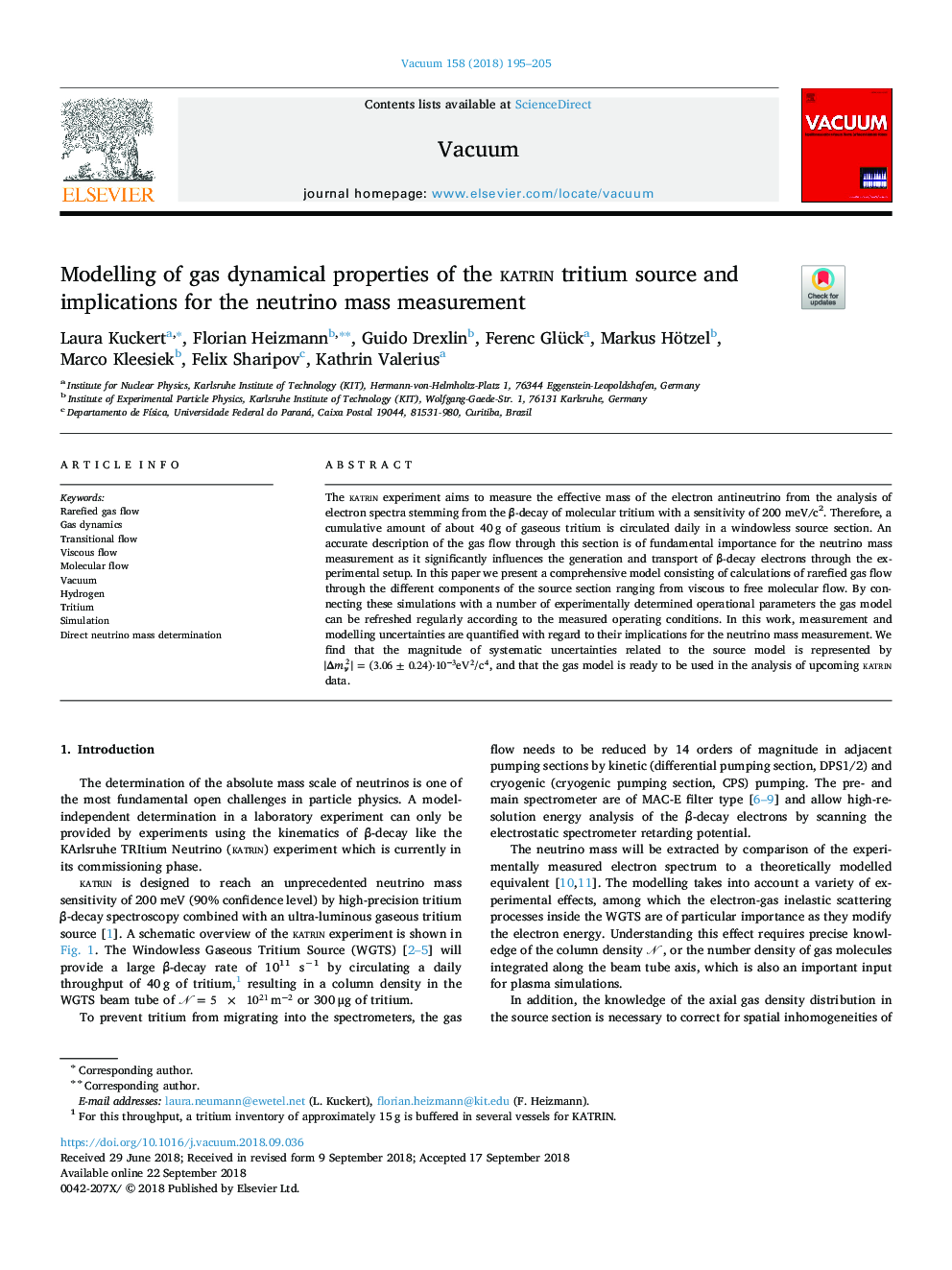 Modelling of gas dynamical properties of the Katrin tritium source and implications for the neutrino mass measurement