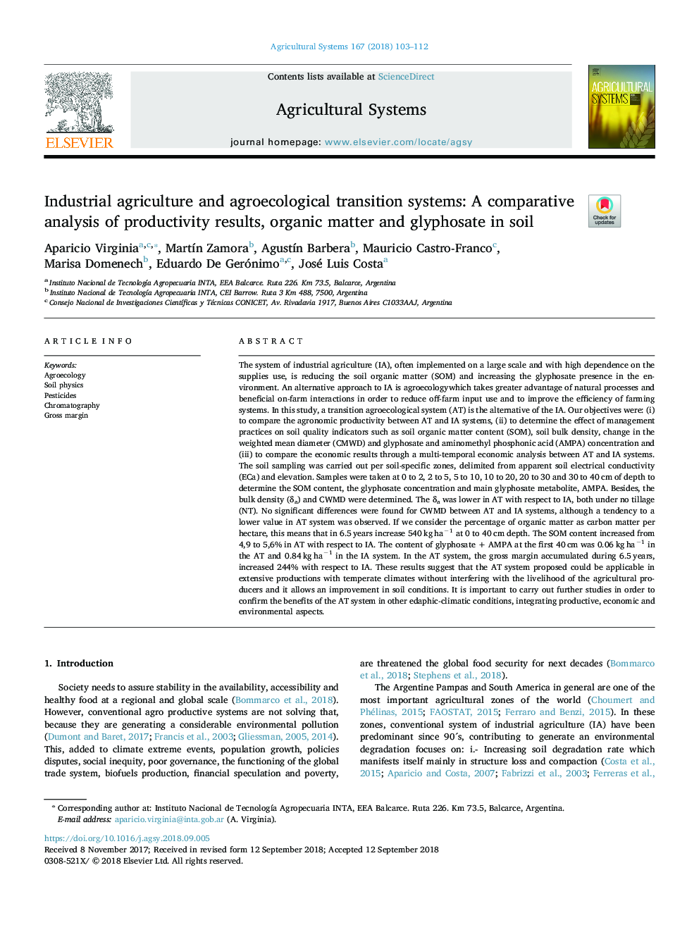 سیستم های انتقال کشاورزی صنعتی و کشاورزی: ​​تجزیه و تحلیل مقایسهای نتایج بهره وری، مواد آلی و گلای فسات در خاک