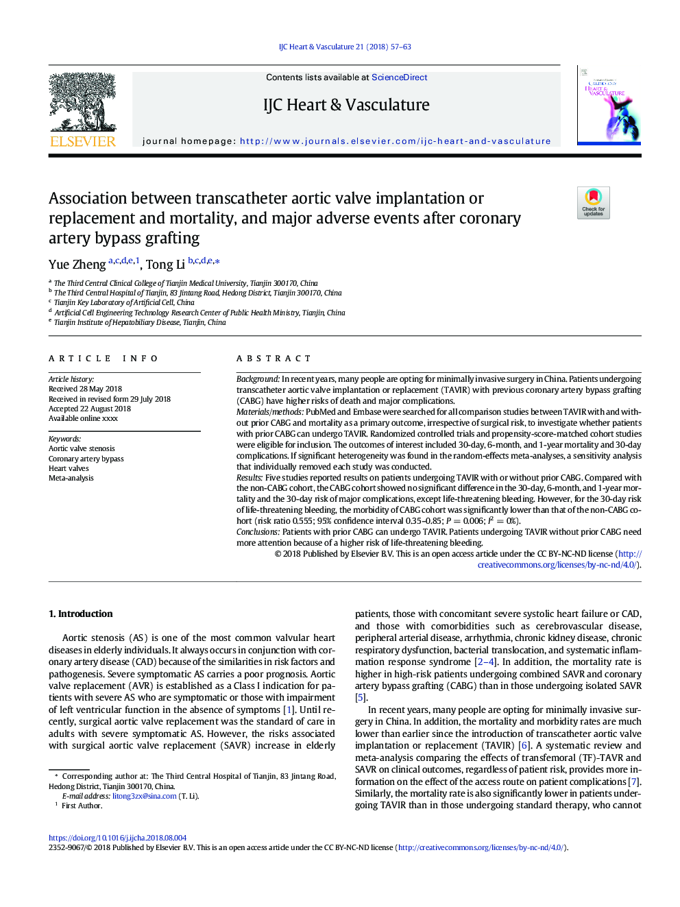 Association between transcatheter aortic valve implantation or replacement and mortality, and major adverse events after coronary artery bypass grafting