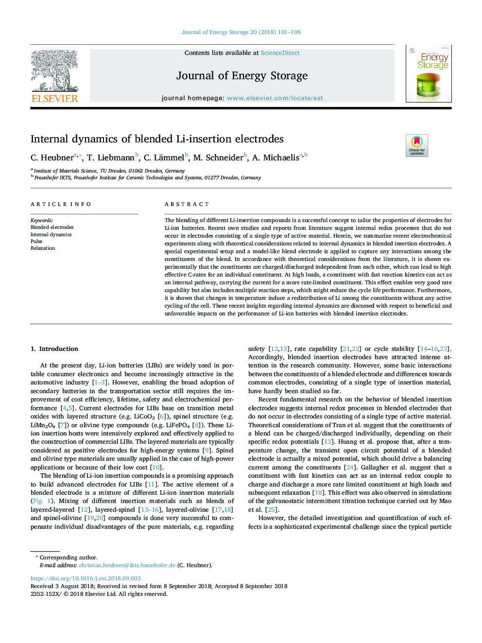 Internal dynamics of blended Li-insertion electrodes