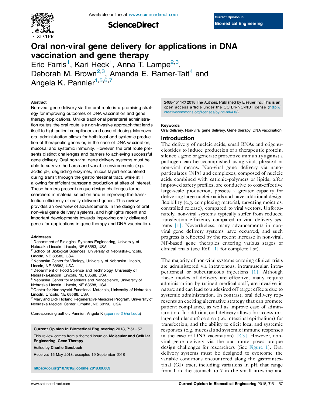 Oral non-viral gene delivery for applications in DNA vaccination and gene therapy