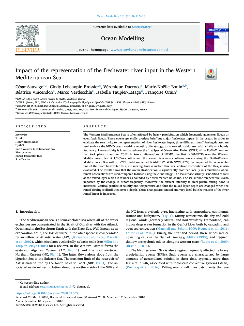 Impact of the representation of the freshwater river input in the Western Mediterranean Sea