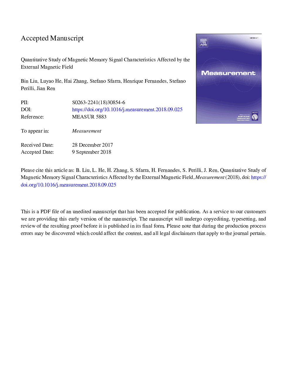 Quantitative study of magnetic memory signal characteristic affected by external magnetic field