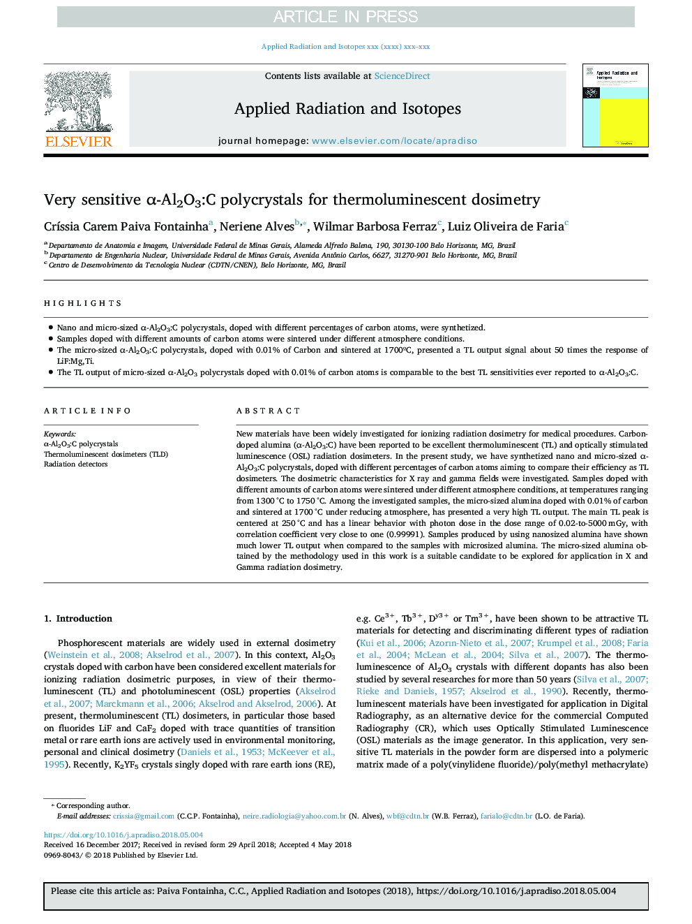 Very sensitive Î±-Al2O3:C polycrystals for thermoluminescent dosimetry