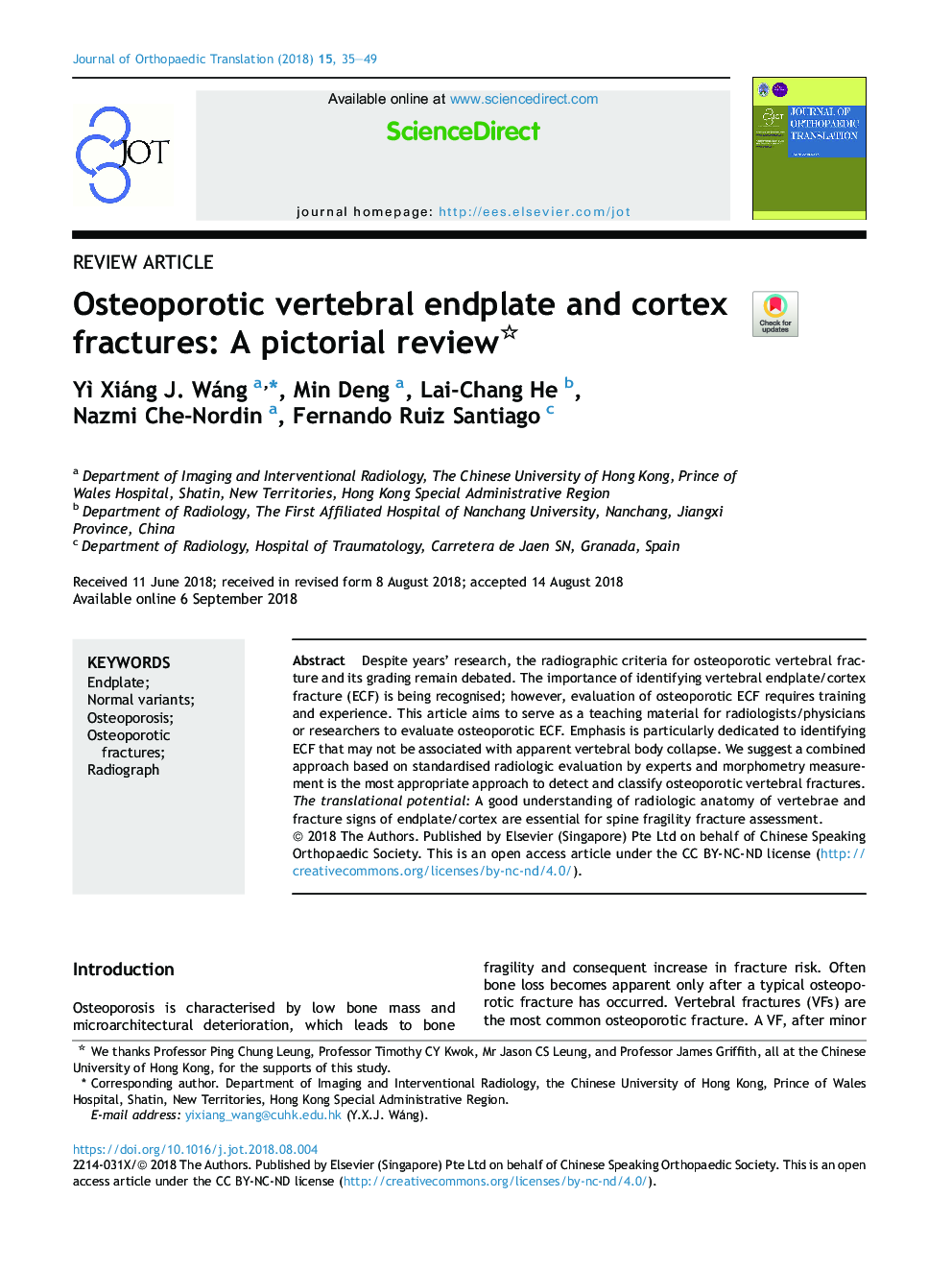 Osteoporotic vertebral endplate and cortex fractures: A pictorial review