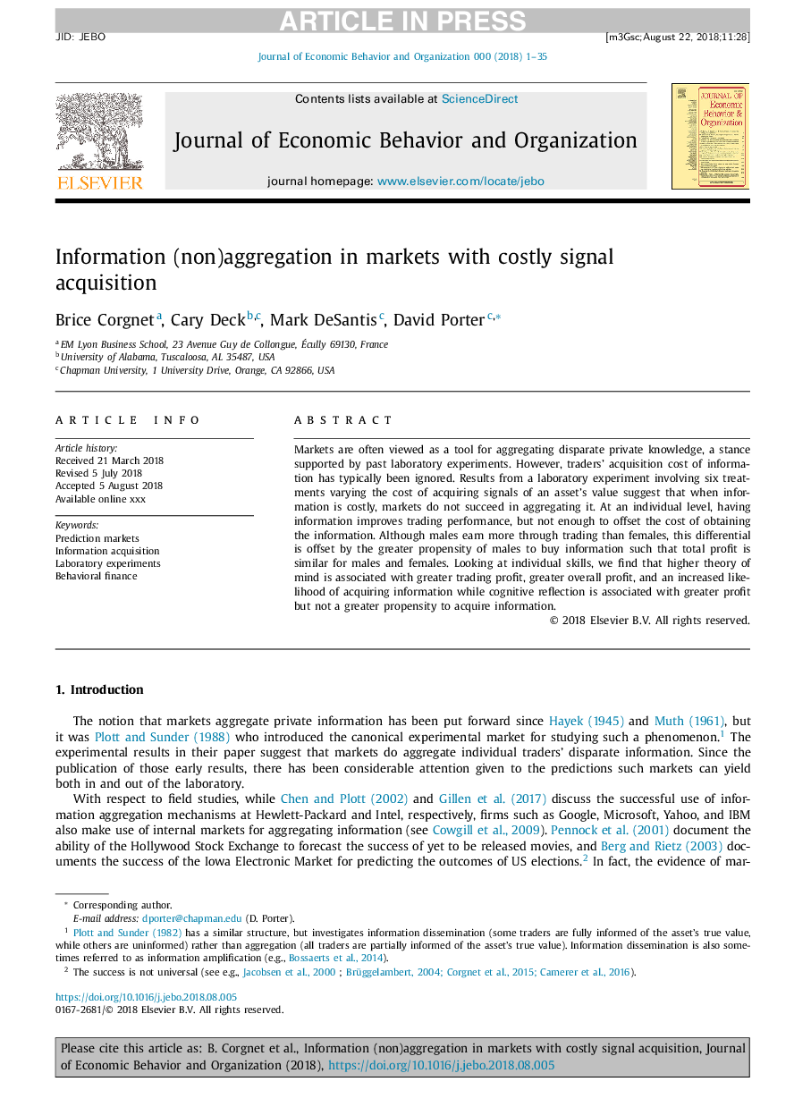 Information (non)aggregation in markets with costly signal acquisition