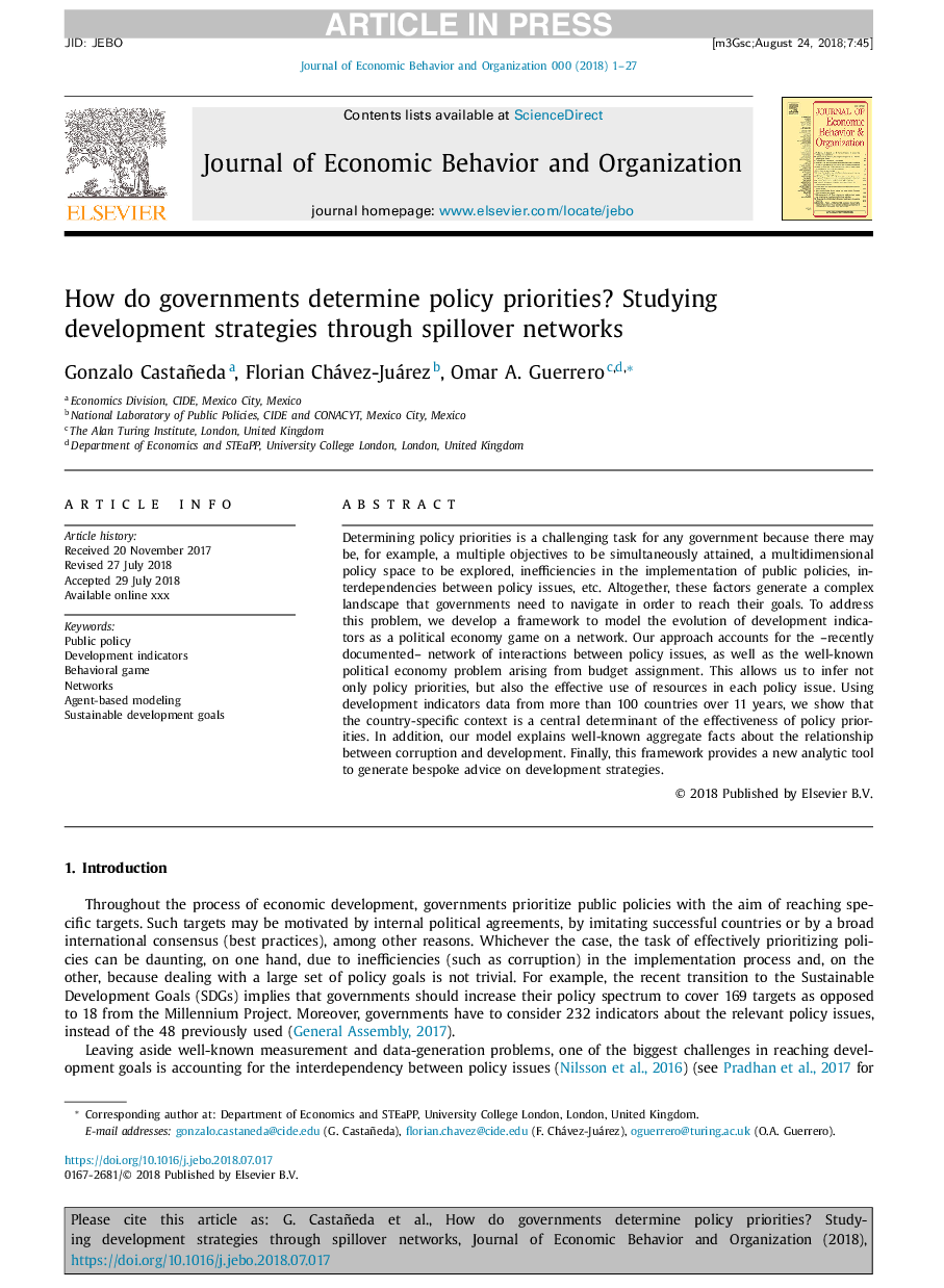 دولتها چگونه اولویت های سیاست را تعیین می کنند؟ بررسی استراتژی های توسعه با استفاده از شبکه های گسترده