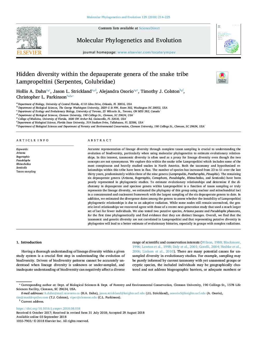 Hidden diversity within the depauperate genera of the snake tribe Lampropeltini (Serpentes, Colubridae)