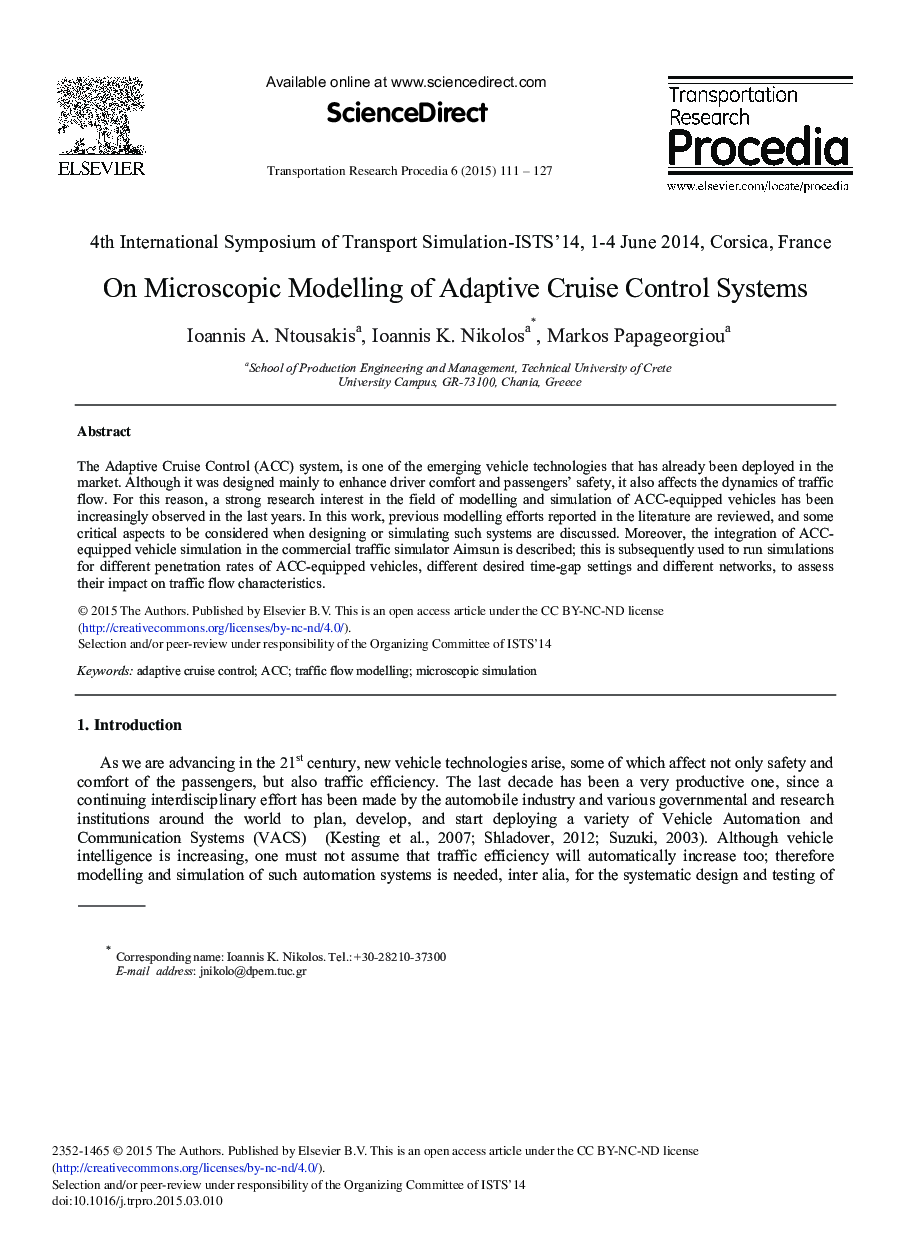 On Microscopic Modelling of Adaptive Cruise Control Systems 