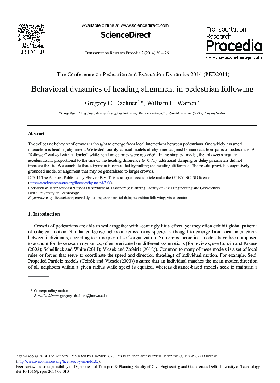 Behavioral Dynamics of Heading Alignment in Pedestrian Following 