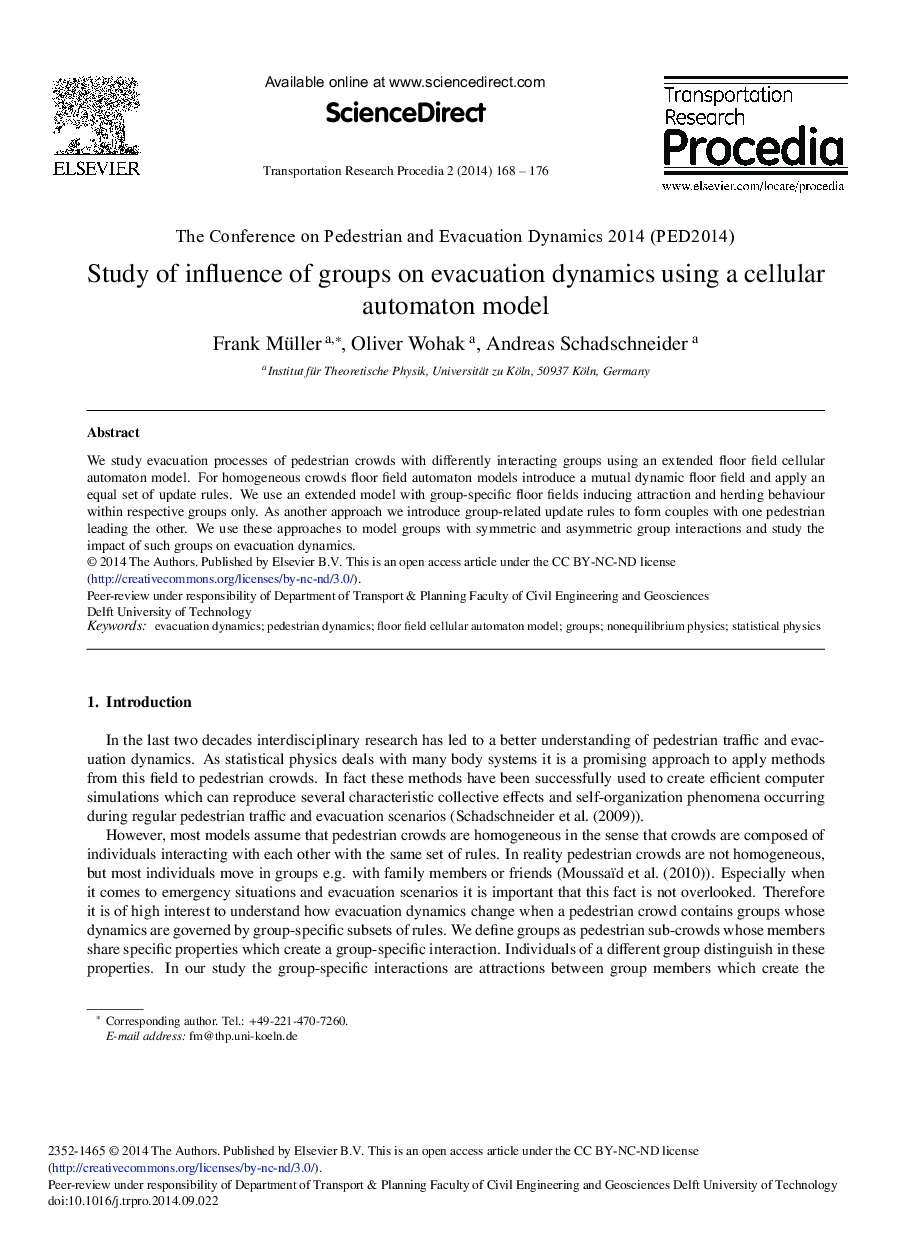 Study of Influence of Groups on Evacuation Dynamics Using a Cellular Automaton Model 